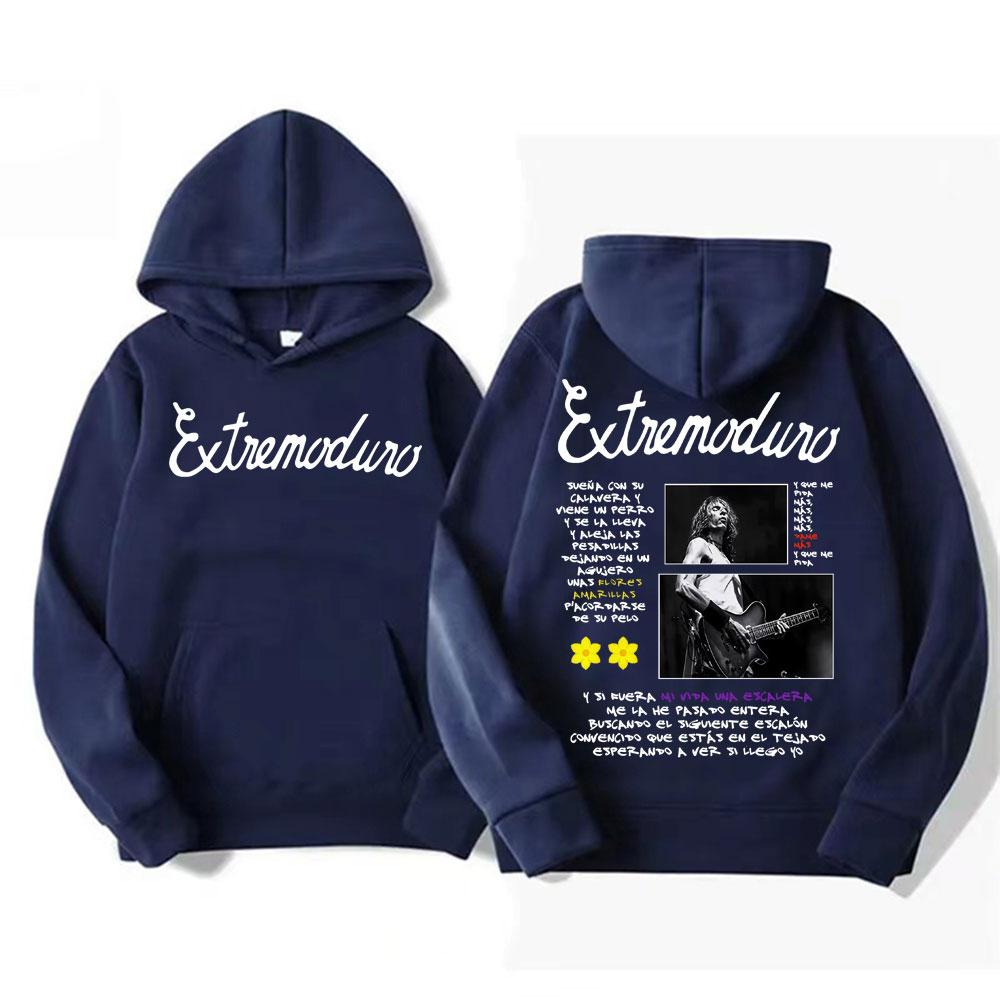 Rock Band Extremoduro Tour 2025 Merch Hoodies Herren Damen Mode Retro Lässig Gemütliches Sweatshirt Hip Hop Punk Stil Übergroßer Hoodie