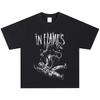 In Flames Tişört, Yumuşak Kumaş Günlük Rahat Giyim