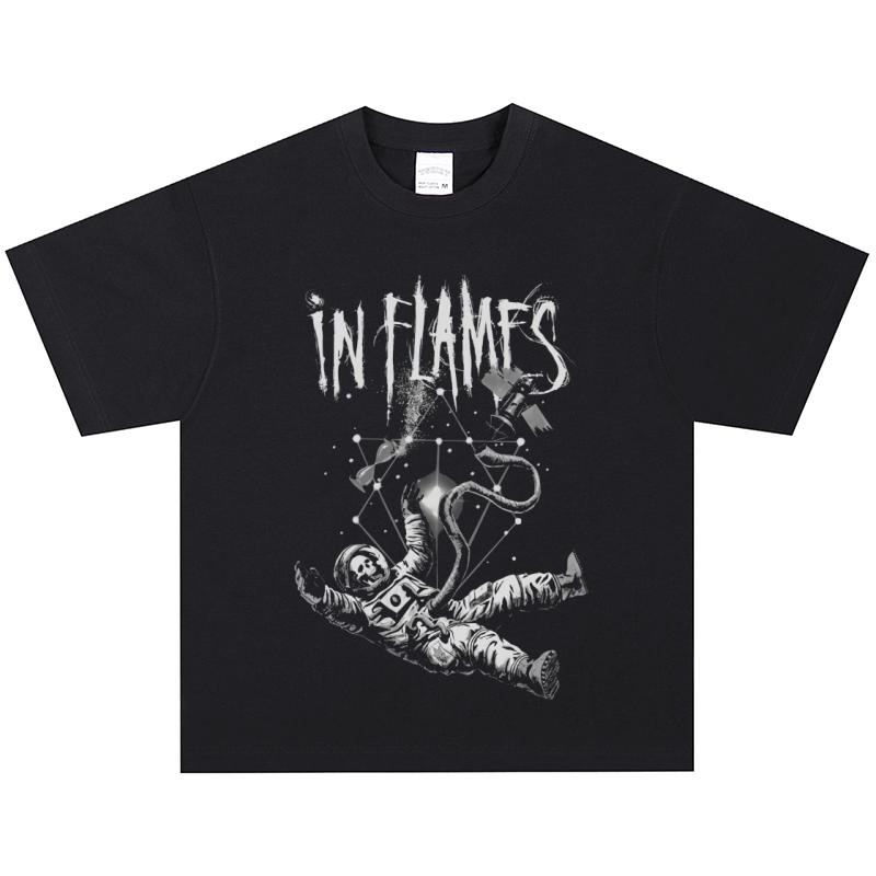 In Flames T-Shirt, Soft Fabric Casual Daily Wear M