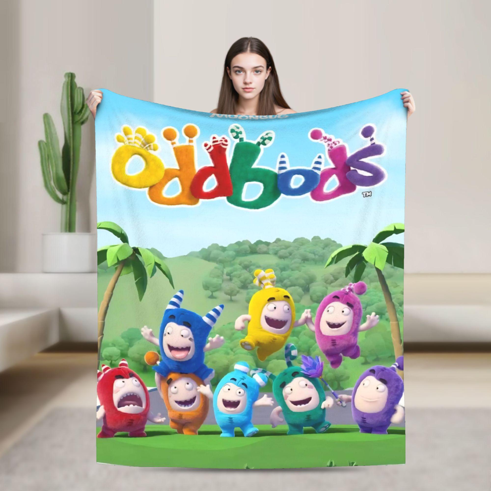 

O-Oddboded cartoon Blanket Decorative Flannel Bedding Throws For Outdoor Super Soft Design Quality Bedspread Gift Idea 50x60in