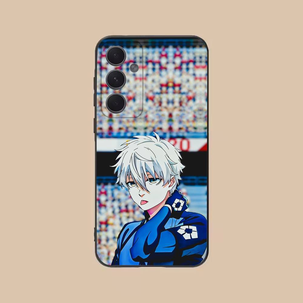 Comics B-Blue L-Lock Phone Case For Samsung S25,24,21,22,23,20,S30,Ultra,Plus, Fe,5G Silicone Cover