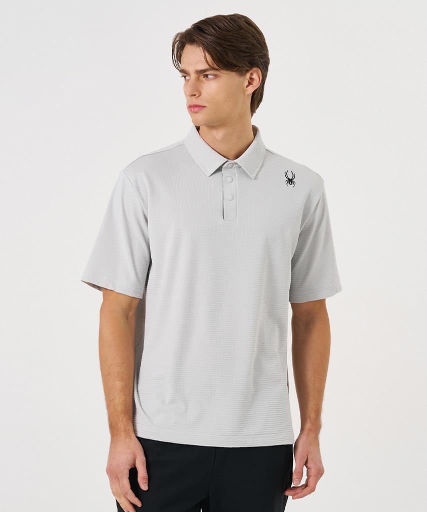 SPYDER Men'S Pro Web Cool Airy Seersker Collared Short Sleeve T-Shirt Splmcnts303Mlgr