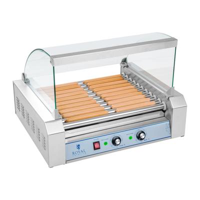 Rollenkontaktgrill mit Haube, Rollengrill, Wurstwärmer, 11 Rollen