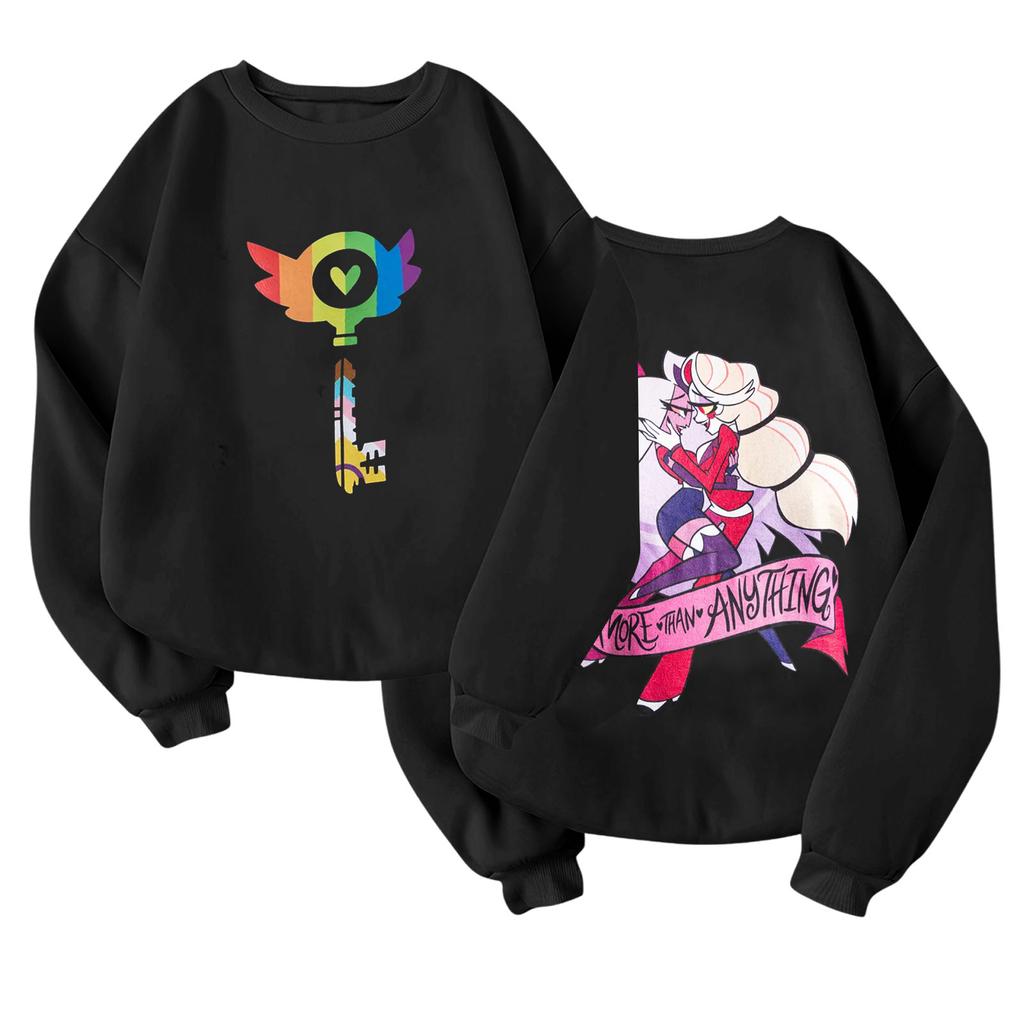 Dětský módní lehký pulovr s dlouhým rukávem a kulatým výstřihem s kapsami, tištěný pulovr