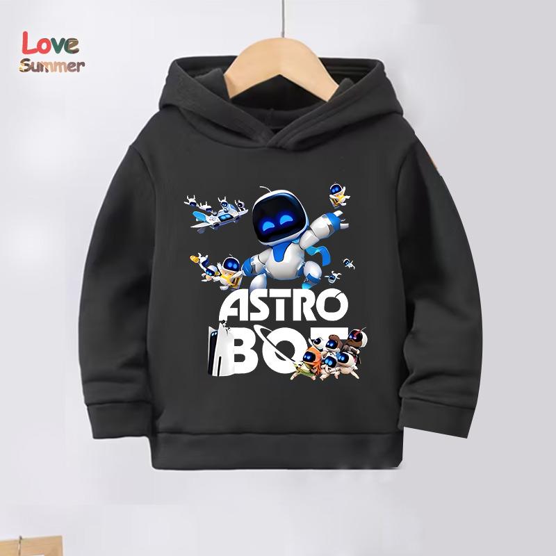 2 db Fiú kapucnis pulóver szett Astro Bot Hosszú ujjú nadrág 2 db Sportos nadrág kapucnis pulóver szett Ideális ajándék Napi kültéri viselet