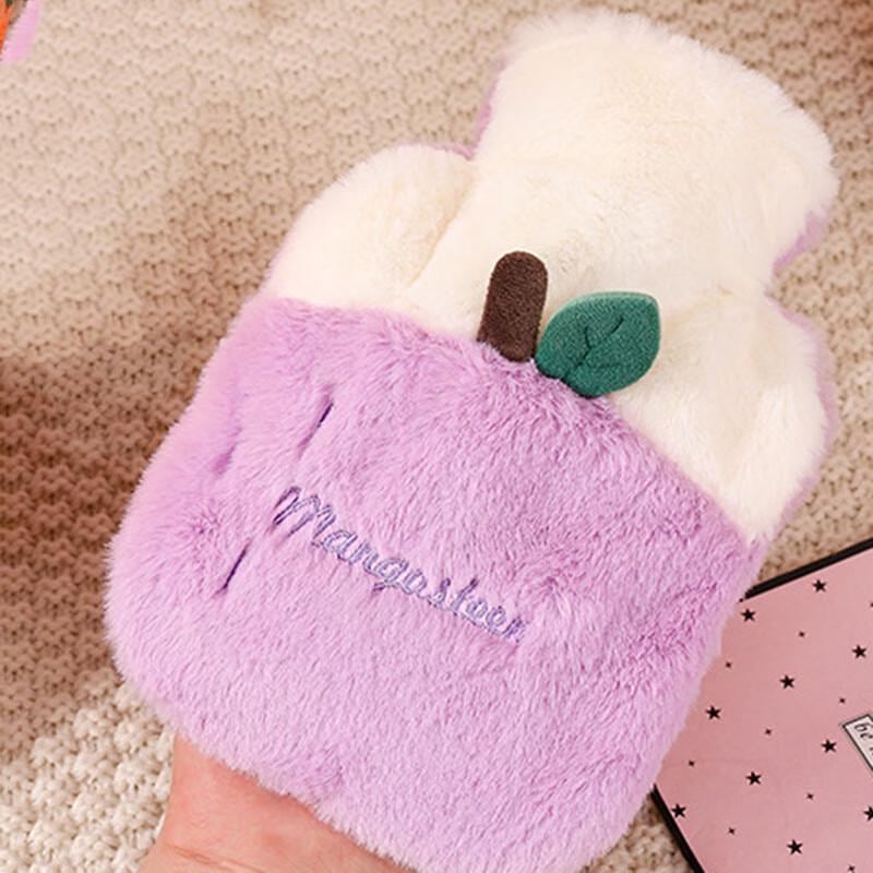 

1000ml Plush Hot Water Bottle with Leaf Cover