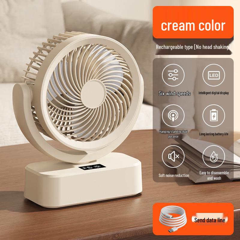 2026 Portable USB Rechargeable Oscillating Desktop Fan