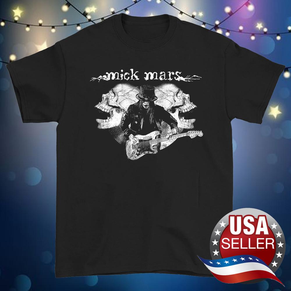 Mick Mars Skull Shirt Black T-shirt Unisex All Sizes Short Sleeve JJ5230