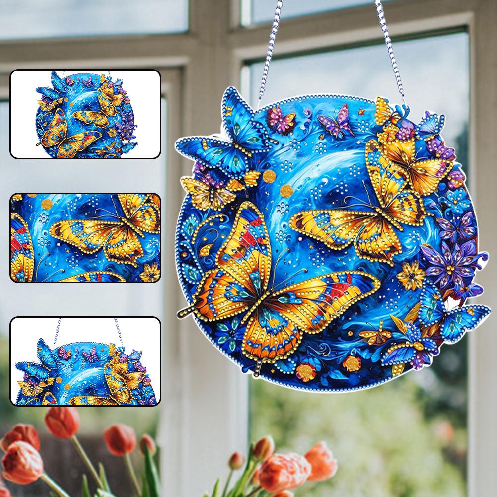 Acrylic Special Shape Bird Flower 5D DIY Diamond Painting Dots Pendant Diamond Painting Decor Rhinestone Diamond Art Pendants