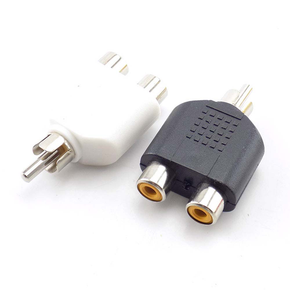 RCA Male to Female Audio Plug Audio Adapter Audio Cable Y Adapter Connectors Plugs RCA to 2 RCA
