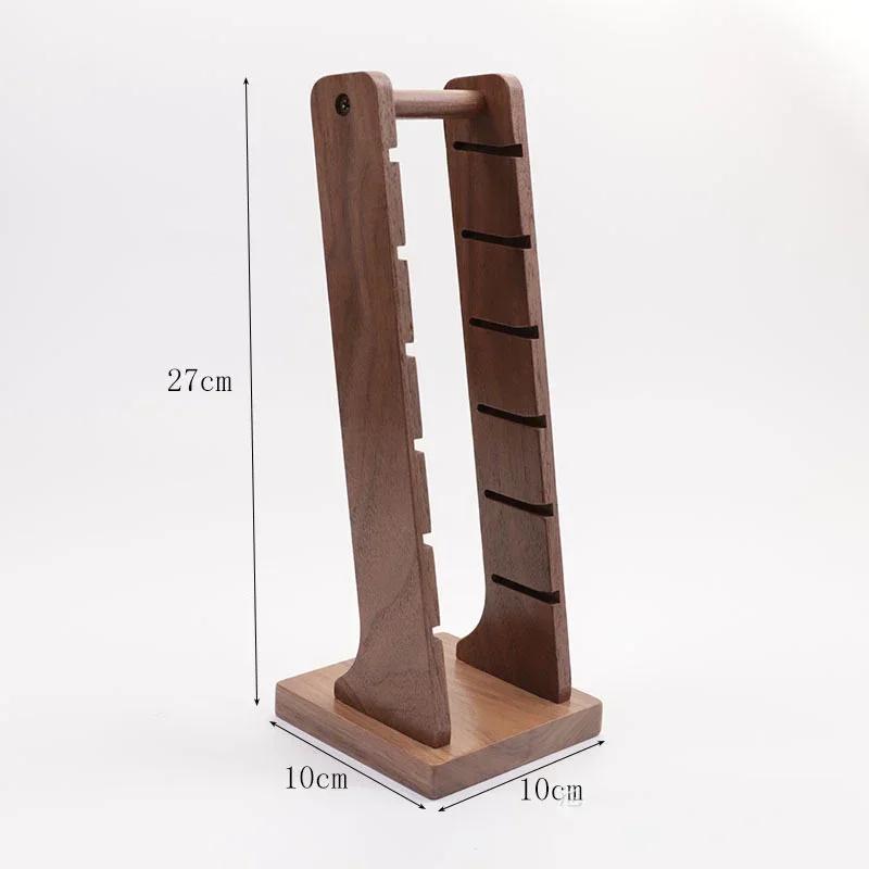 

Coffee Filter Holder Black Walnut Espresso Handle Filter Basket Holder Coffee Container Storage Rack Barista Accessories