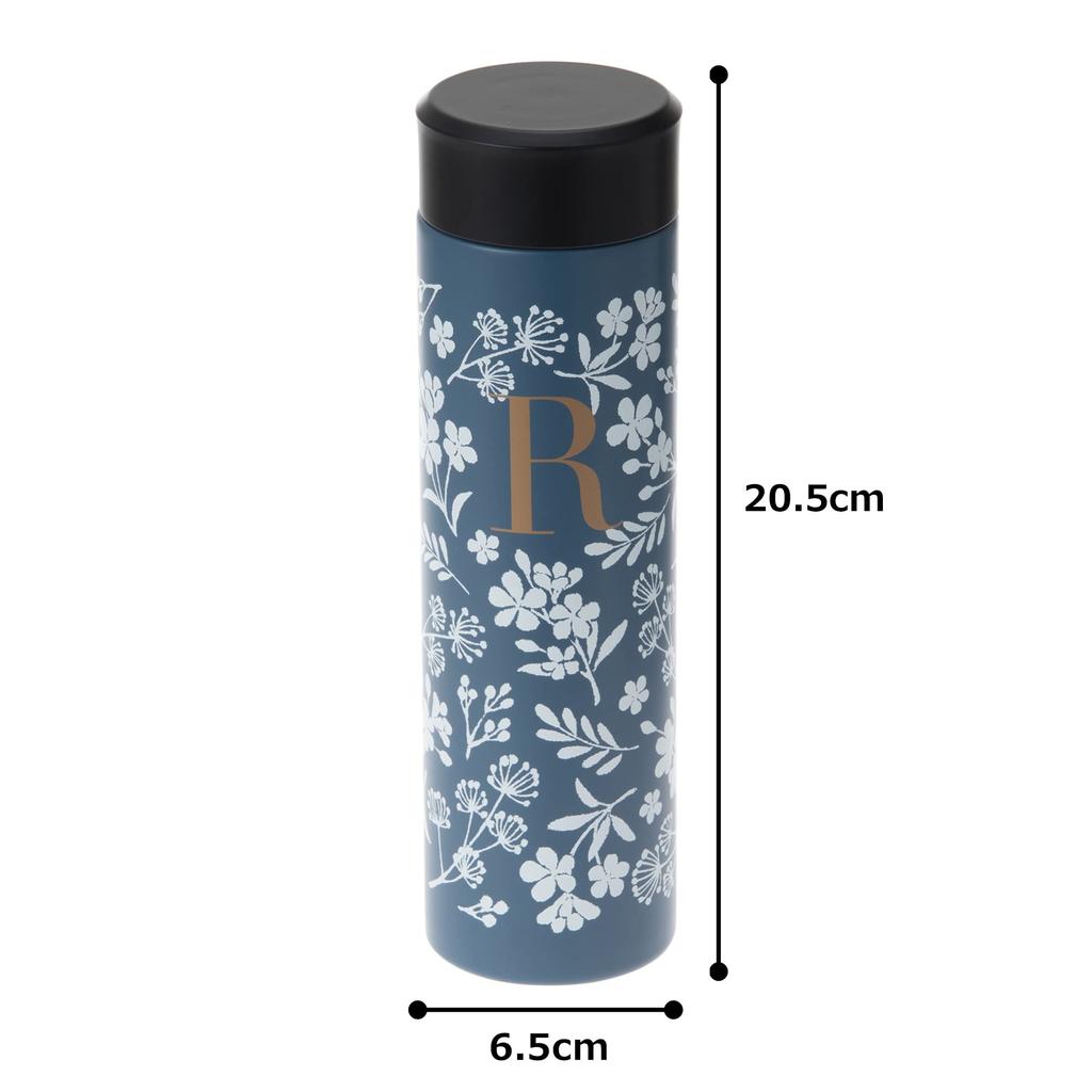 Maebata Fluffy Veil Initial Stainless Steel Bottle 370ml 68612 Ultra-Lightweight (R)