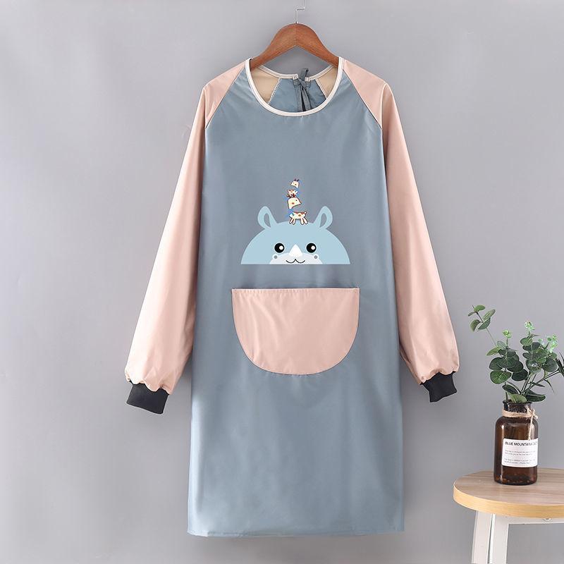 Waterproof and Oil-Proof Long Sleeve Kitchen Apron for Adults