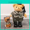 Police Bear German Shepherd Plush Toy With Collapsible Rope For Kids Gift And Collectors
