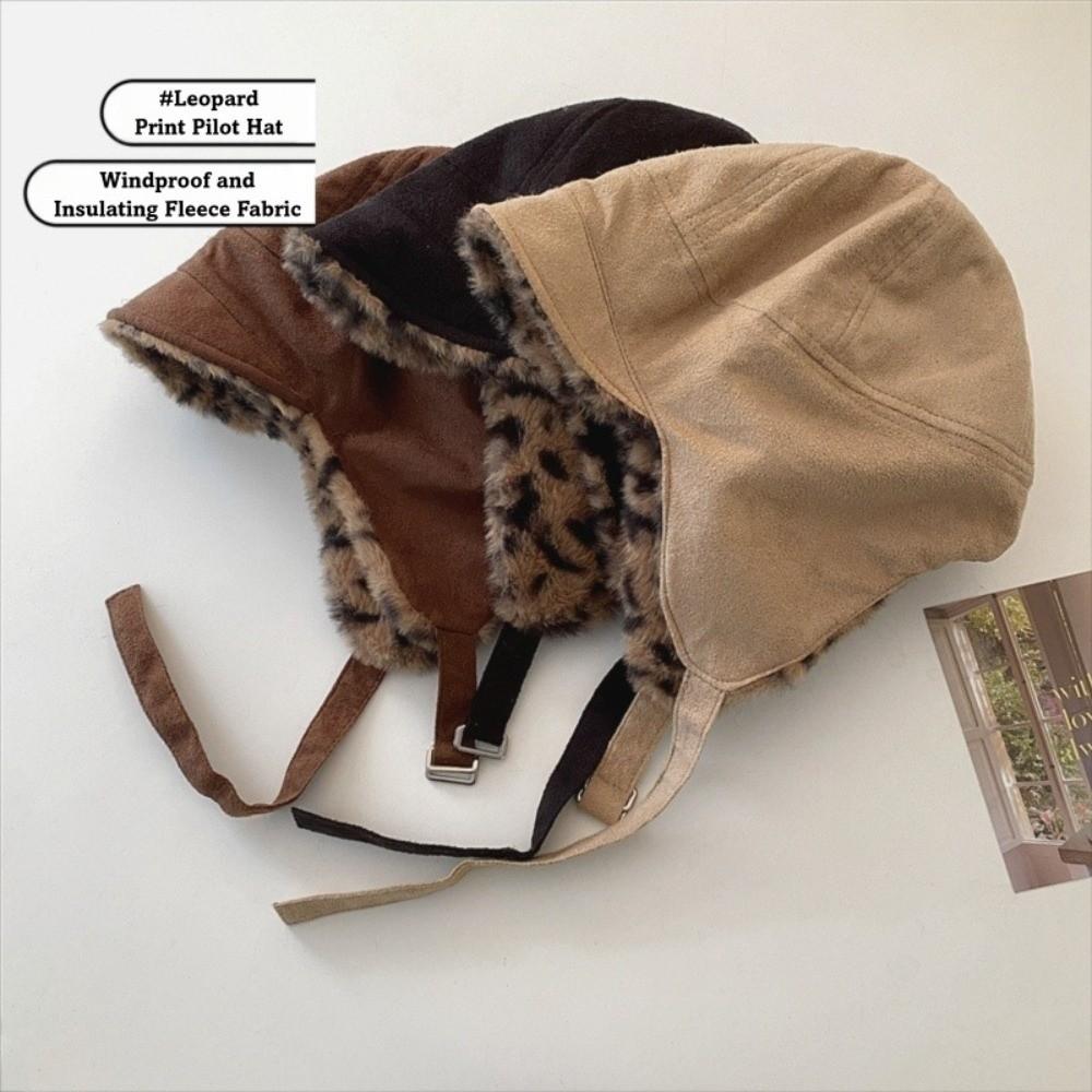 Retro Earmuffs Cap Imitation Mink Fur Bomber Hats Unisex Ski Hats  Winter Season Outdoor Headwear