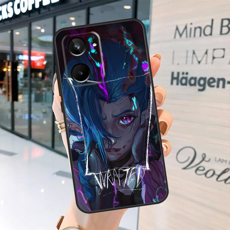 Arcane Jinx Vi Anime For Realme C30 C11 C15 C21Y C25 C33 C35 C55 GT Neo 3T 2T 5 3 8 9 10 11 Pro Plus Phone Case