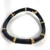 830377 25SS Bamboo Logo Choker Accessory Jewelry Necklace Black/Gold