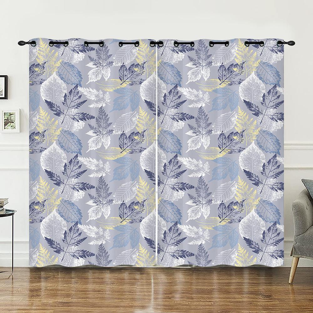 Curtain Butterfly Animal Illustration 3D Digital Printing Blackout Curtain Punching