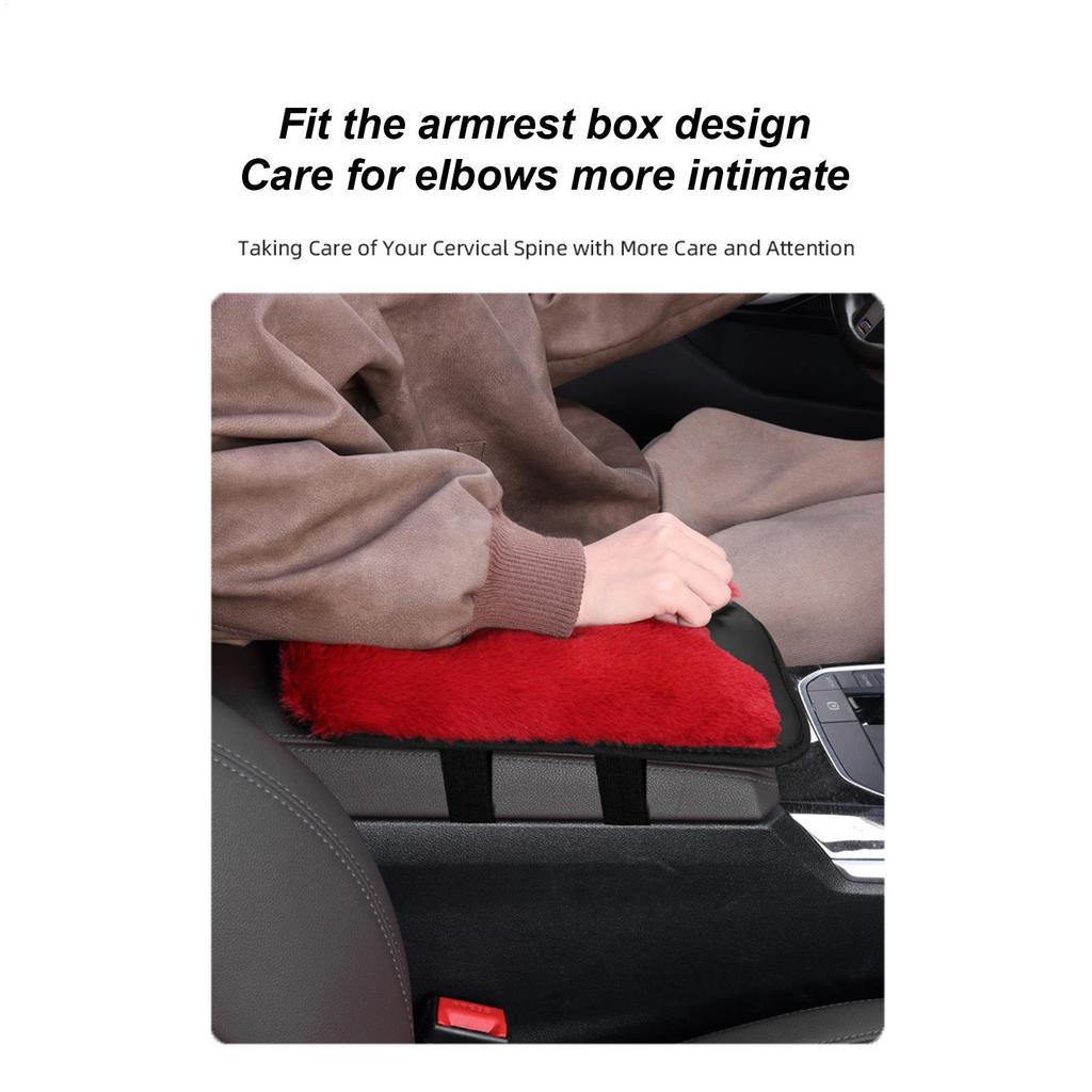 Arm Rest Cover For Car Center Console Plush Protective Pad Car Center Console Cover For Truck Interior Vehicle Women Men Office