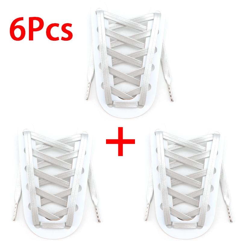 New Gold Silver Flat Rope Shoelace Luxury Faux PU Leather Shoelaces Metal Head Sneakers Casual Shoes Laces 80/100/120/140/160cm