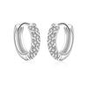 925 Silver Earrings Twisted Diamond Earrings Women's Fashionable Simple Birthday Party Wedding Anniversary Jewelry Gift