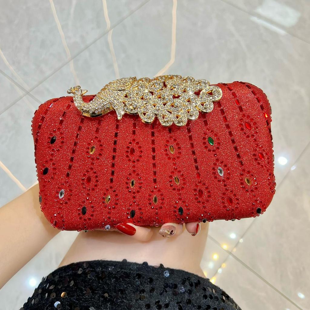 Bolso de Mano de Noche con Pedrería para Damas - Bolso Cruzado con Fragancia Estilo Francés - Bolso de Hombro Moderno