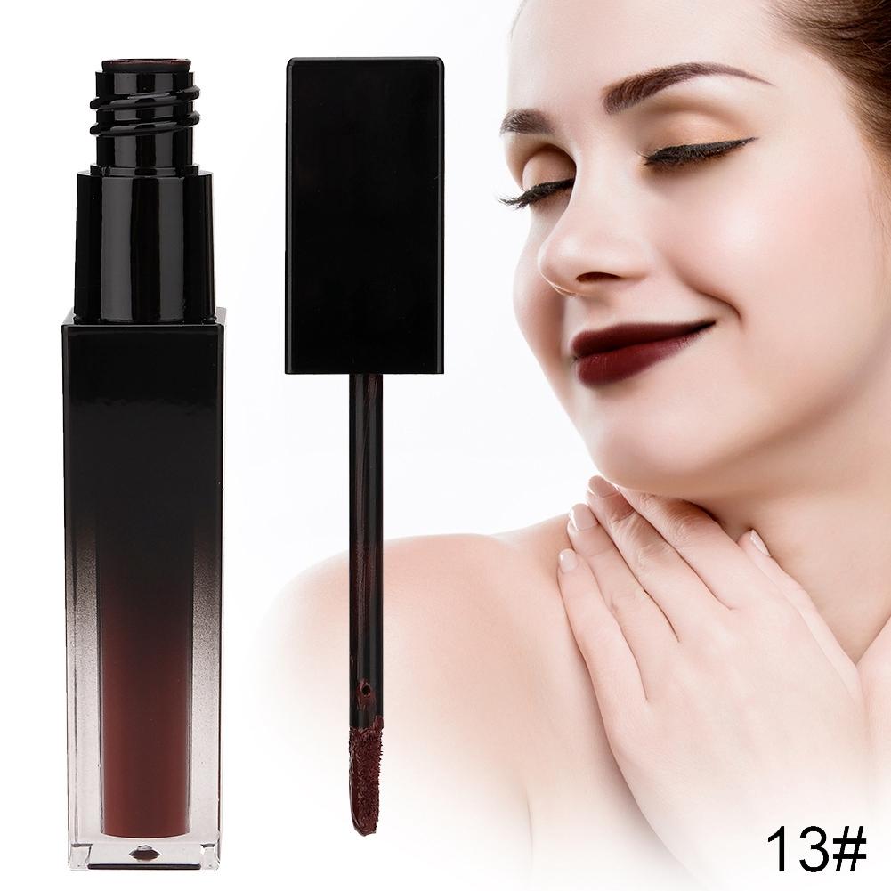 Long Lasting Matte Lip Gloss Moisturizing Liquid Lipstick Nourishing 5.7ml(#13)