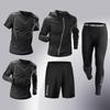 Men's Quick-Dry Sports Suit: High-Elastic Fitness Tights for Running, Training, Basketball, Cycling, Morning Jogging - Perfect for Spring & Autumn.