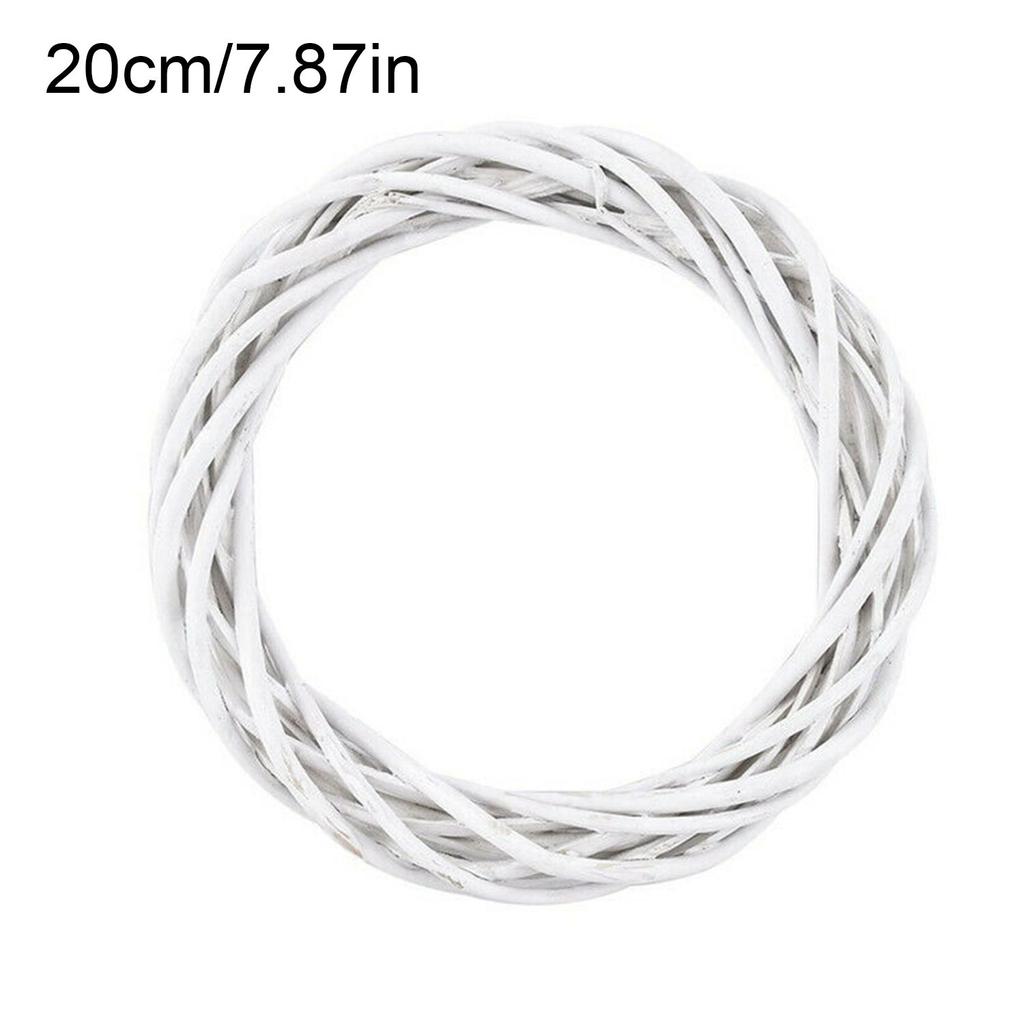 10-30CM Home Window Door Xmas Party Decorations Vine Ring White Wreath Christmas Rattan Ring Wreath Wicker Garland Hanging