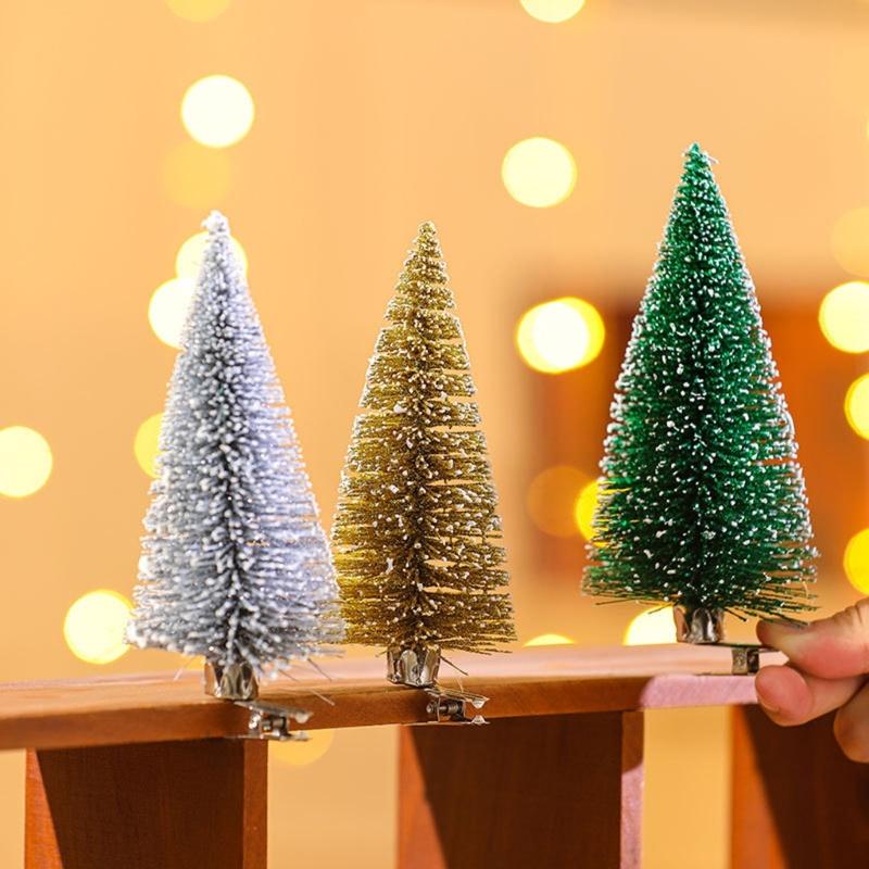 Simulated Small Christmas Tree with Clip Mini Christmas Tree Pine Needle Tree