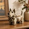 English Dog Figurine Rustic Distressed Tabletop Decor for Desk Entryway Shelf