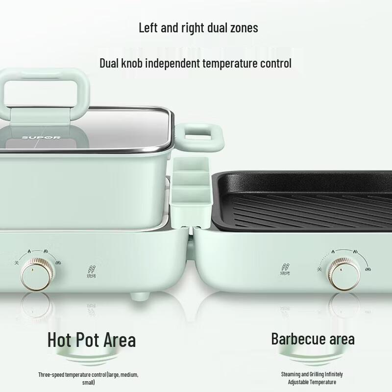 SUPOR faltbarer Elektrogrill und Shabu-Shabu Hot Pot