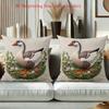 1 pillowcase 2D flat printing Goose Pillow with Floral Pattern 2D Printing Polyester pillowcase sofa decorative cushion cover
