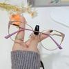New Fashion Anti Blue Light Blocking Glasses Women Retro Cat Eye Frame Literature Computer Clear Lens Simple Female Eyeglasses