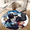 1pc Anime Cartoon Design Round Carpet  Office Chair Mat, NonSlip Rug for Home Decor, Living Room