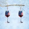 American Flag Independence Day Acrylic Earrings