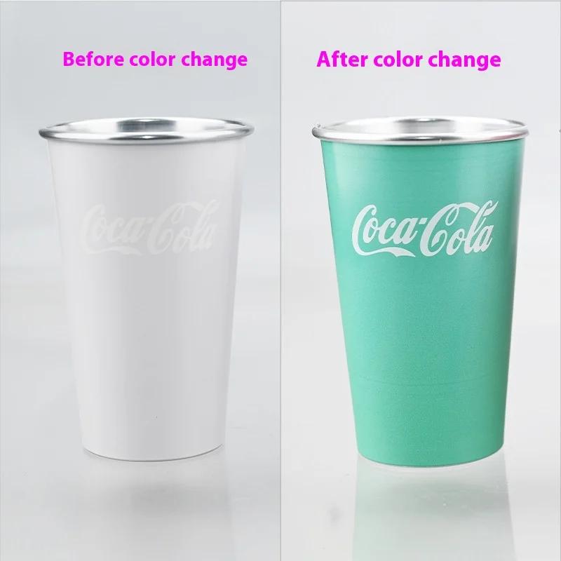 

470ml Portable Aluminum Mug-CocaCola Cups ColorChanges When Cool Perfect for Cold Sensation Outdoor Camping Beer Cold DrinksCup 470ml