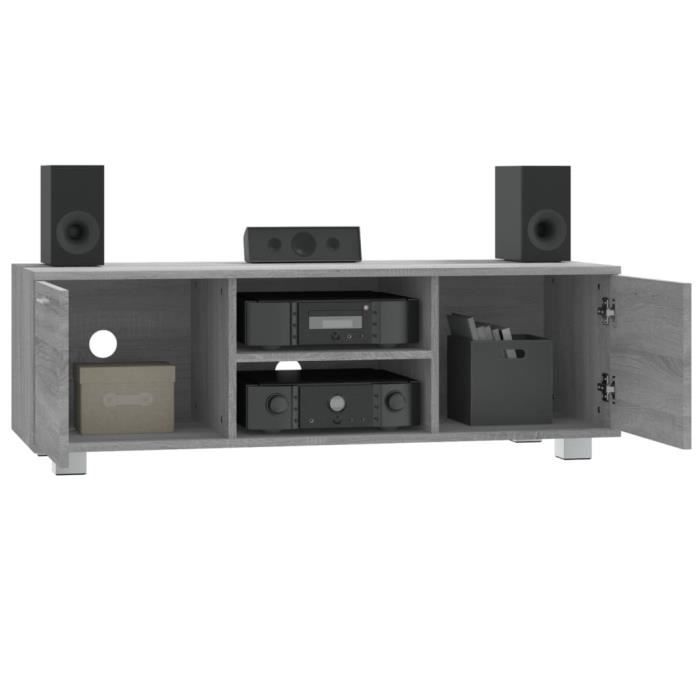 342620 vidaXL TV Cabinet Sonoma Grey 120x40,5x35 Cm Engineered Wood