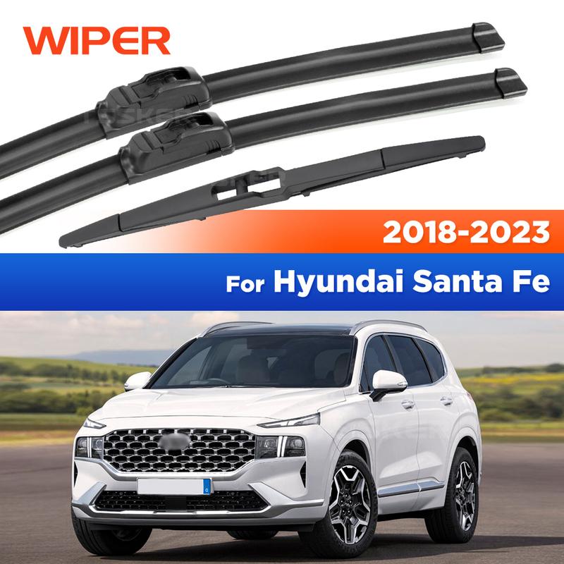 Für Hyundai Santa Fe TM 2018-    Scheibenwischer Vorne&Hinten Wischerblätter Windschutzscheibe Windschutzscheibe Fensterwischer 26"+16"+12\"