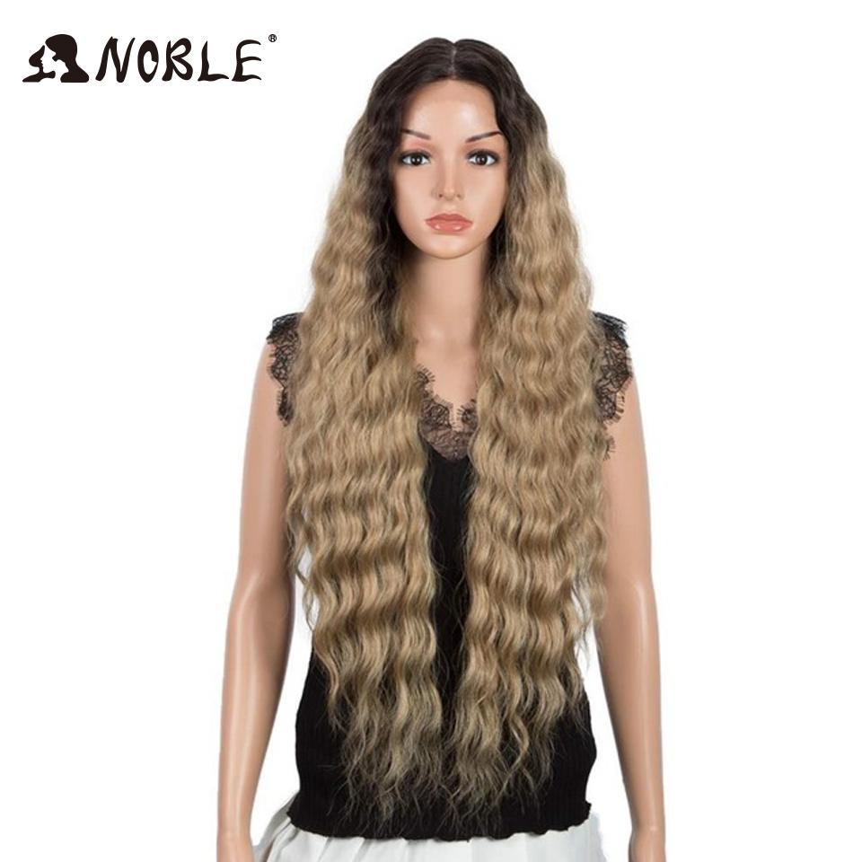 Perruque en Dentelle Synthétique Noble pour Cosplay 30-40 Pouces Longue Perruque Ondulée Perruque Blonde Ombrée Perruque en Cheveux Synthétiques Perruques Pour Femmes Noires Perruque en Dentelle