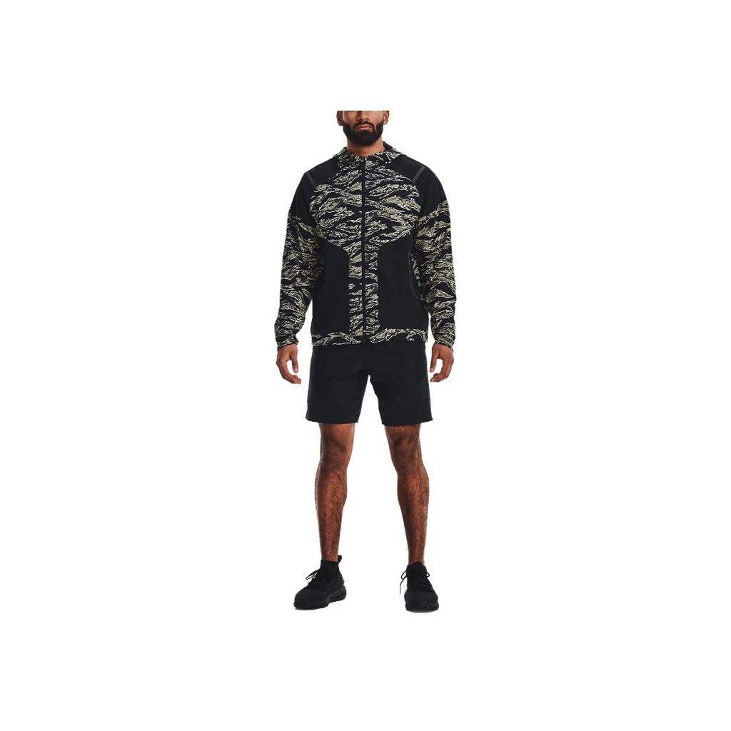 Under Armour Solid Color Elastic Waist Straight Leg Sports Shorts Men Bottoms Black 1373780-001