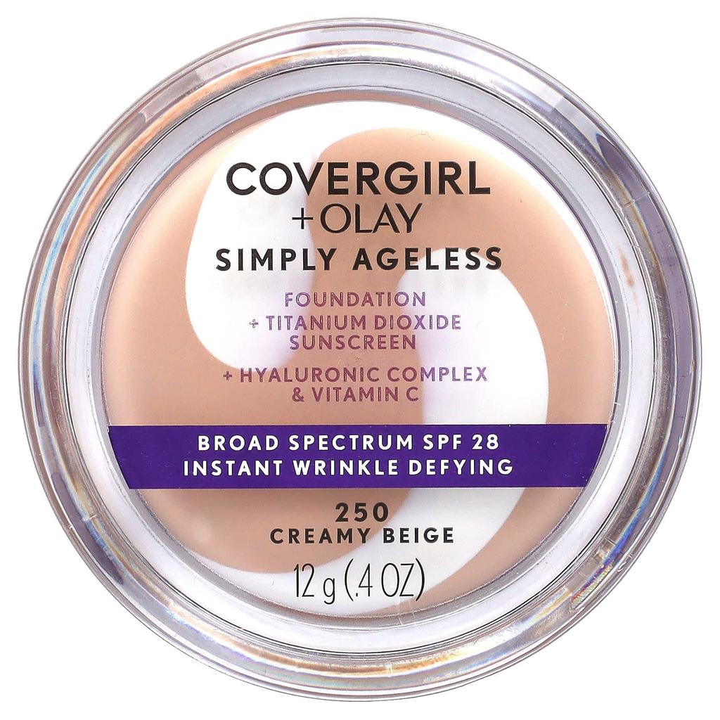 Olay Simply Ageless Foundation Spf 28 250 Creamy Beige 12G(0.4Oz)