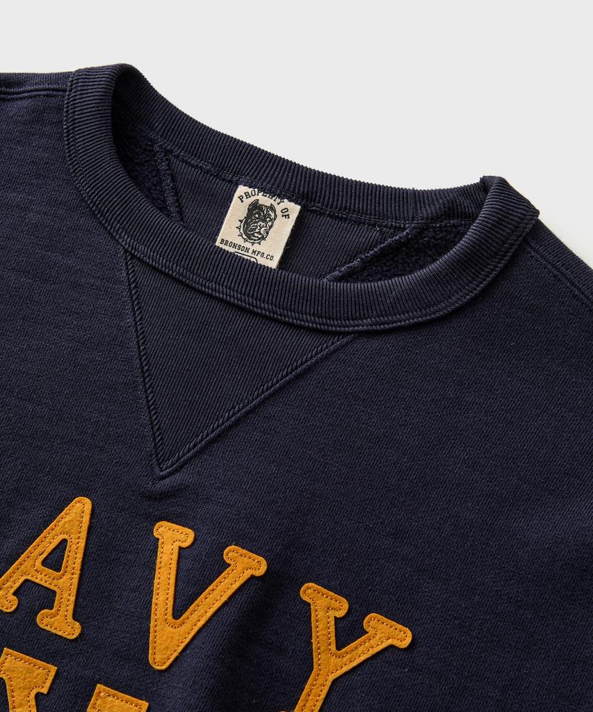 BRONSON Navy Yard Instructor Reverse Weave Sweatshirt Navy