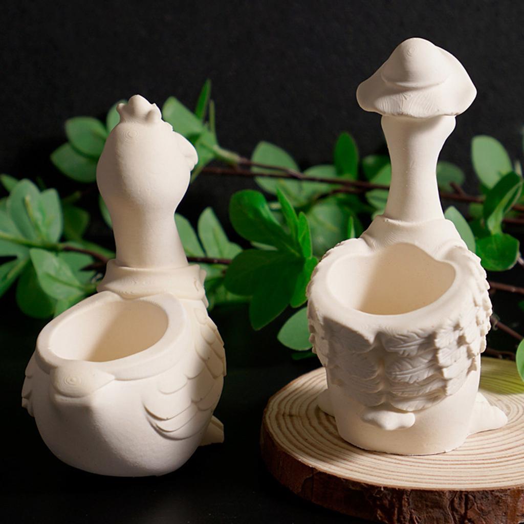 User Friendly Silicone Mold Duck Shape Plant Pots Resin Casting Produces Detailed Containers Candle Stands Clear Finish