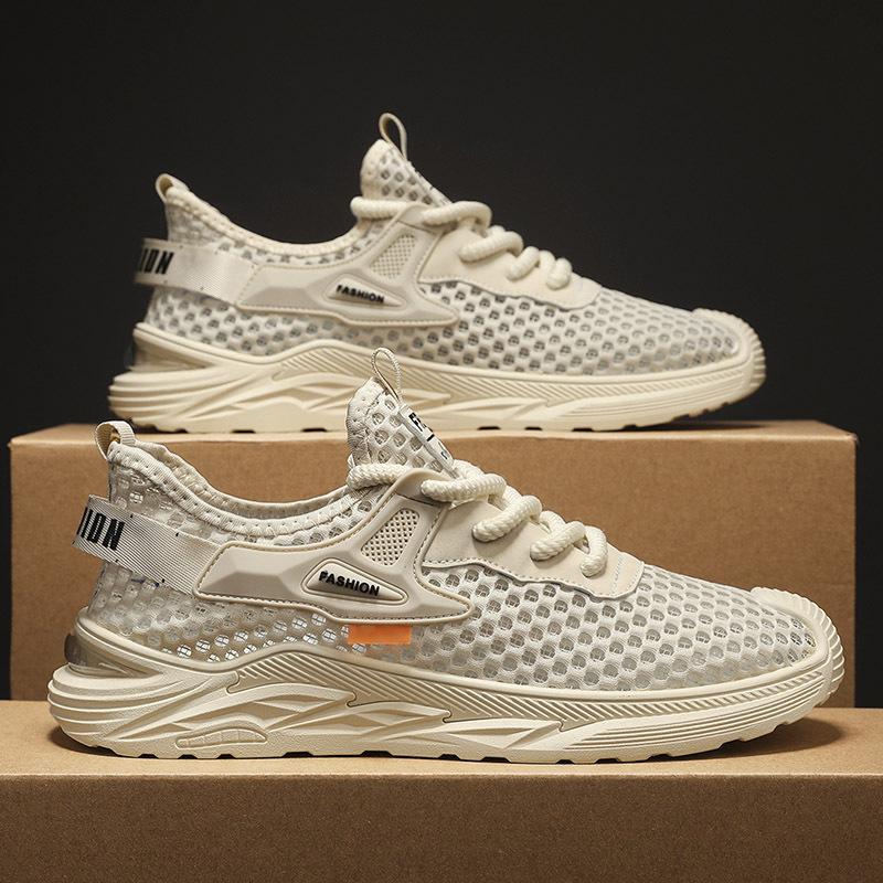 

МОДНЕ ВЗУТТЯ Чоловічі дихаючі спортивні кросівки Спортивне взуття для бігу Відкритий жіночий теніс Тренажер для тренажерного залу 44 бежевий