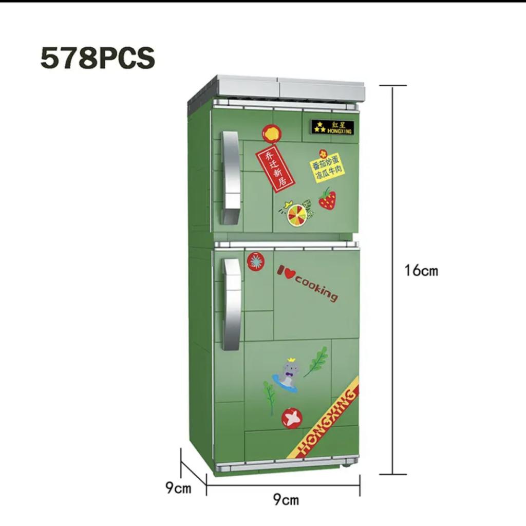 Stadt Mini Retro Haushaltsgeräte Modell Bausteine Fernseher Kühlschrank Radio MOC Spielzeug Ziegel Kinder Geburtstag Geschenk