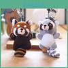 Charmantes flauschiges Plüsch-Pandabären-Schlüsselanhänger mit superweichem kurzem Fell für Kinder und Erwachsene