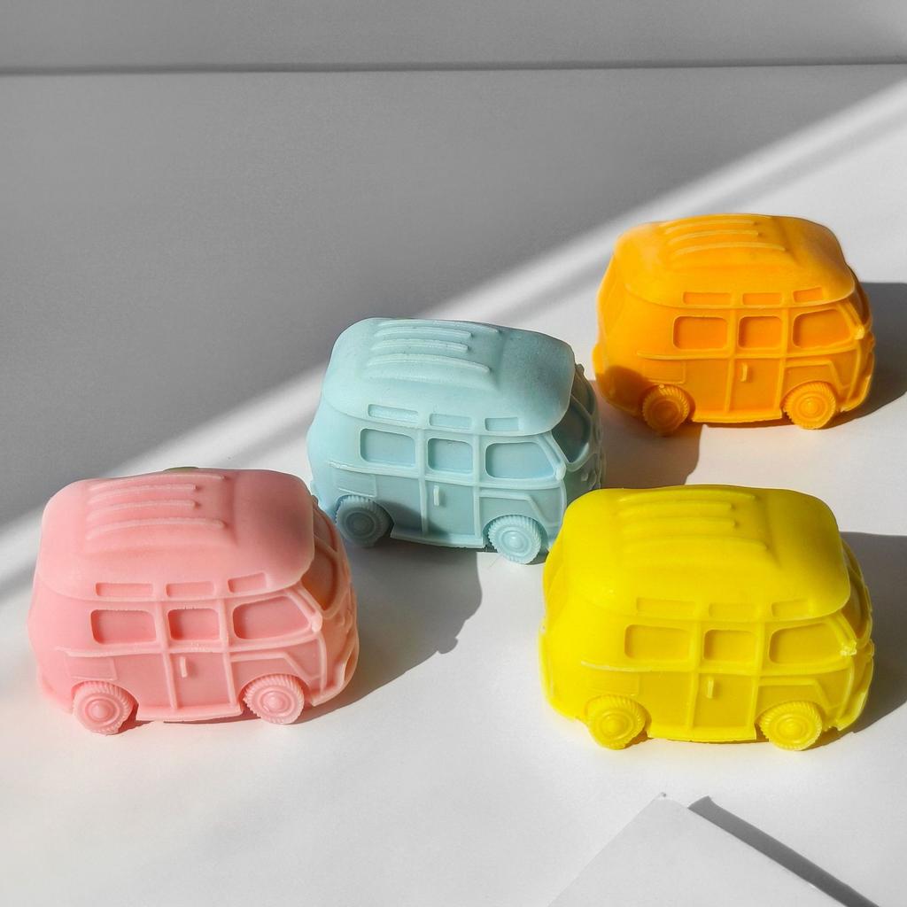 Kreatywna Forma Silikonowa Mini Bus na Świece DIY Gips Aromatyczny Żywica Ozdoba Formy Ręcznie Robione Mydło Świeca Materiały do Wyrobu