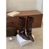 Pointed boots women's high boots but knee boots new autumn and winter women's boots inner height increase western trouser boots