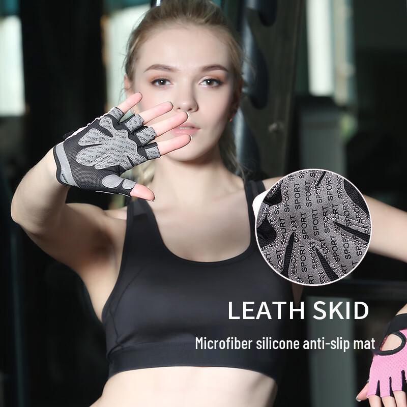 Unisex Half-Finger Anti-Slip Fitness Gloves with Wrist Support